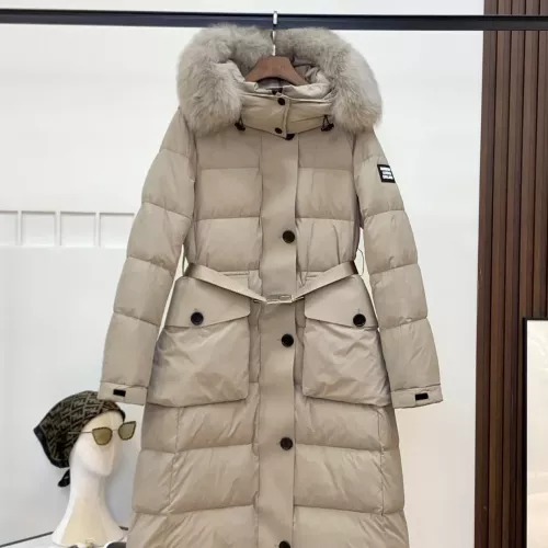 Burberry Down Feather Coat Long Sleeved For Women #1371051 $261.16 USD, Wholesale Replica Burberry Down Feather Coat
