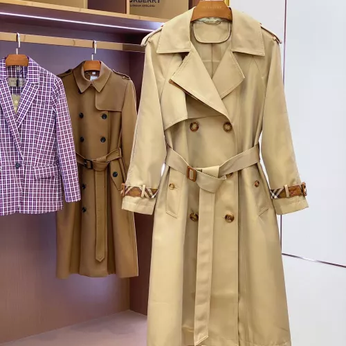 Burberry Trench Coat Long Sleeved For Women #1371205 $170.00 USD, Wholesale Replica Burberry Trench Coat