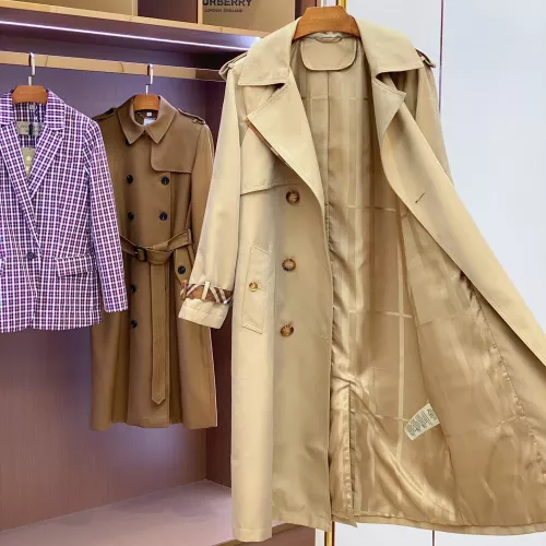 Replica Burberry Trench Coat Long Sleeved For Women #1371205 $170.00 USD for Wholesale