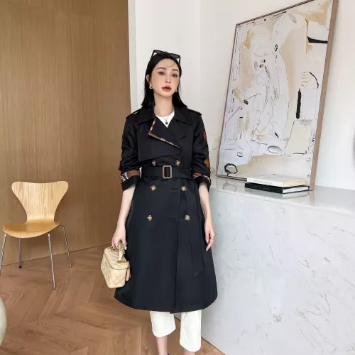 Replica Burberry Trench Coat Long Sleeved For Women #1371206 $170.00 USD for Wholesale