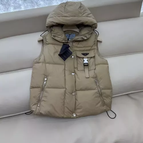 Prada Down Feather Coat Sleeveless For Women #1371246 $185.00 USD, Wholesale Replica Prada Down Feather Coat