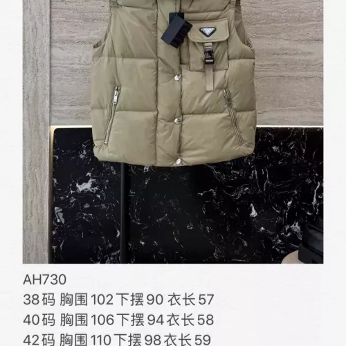 Replica Prada Down Feather Coat Sleeveless For Women #1371246 $185.00 USD for Wholesale