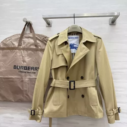 Replica Burberry Trench Coat Long Sleeved For Women #1371329 $160.00 USD for Wholesale