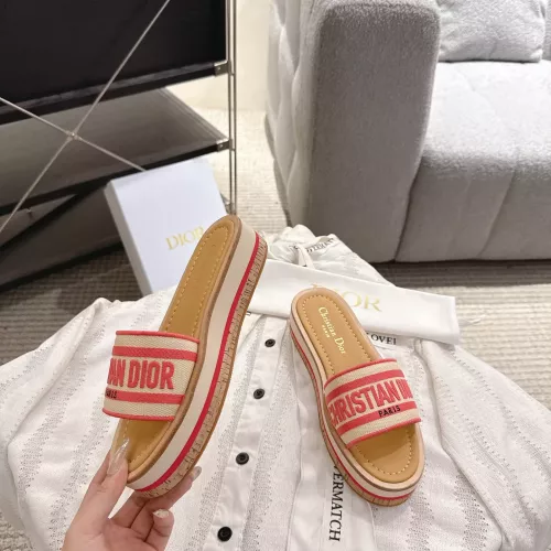 Replica Christian Dior Slippers For Women #1371720 $100.00 USD for Wholesale