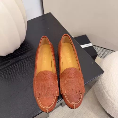 Replica Chanel Leather Shoes For Women #1371945 $112.00 USD for Wholesale