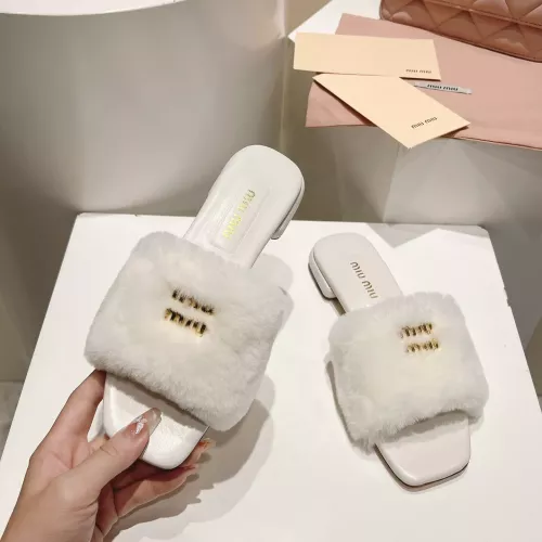 Replica MIU MIU Slippers For Women #1371950 $96.00 USD for Wholesale