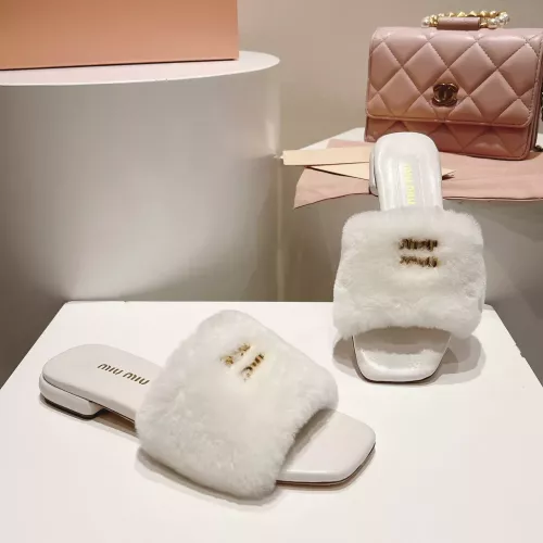 Replica MIU MIU Slippers For Women #1371950 $96.00 USD for Wholesale