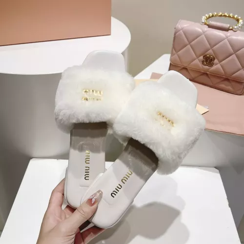 Replica MIU MIU Slippers For Women #1371950 $96.00 USD for Wholesale