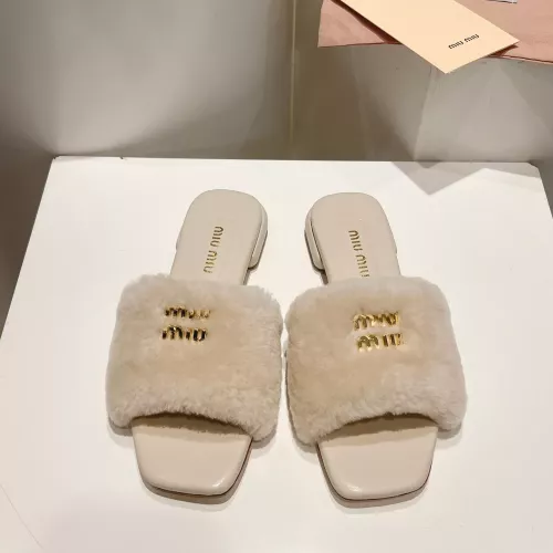 Replica MIU MIU Slippers For Women #1371951 $96.00 USD for Wholesale