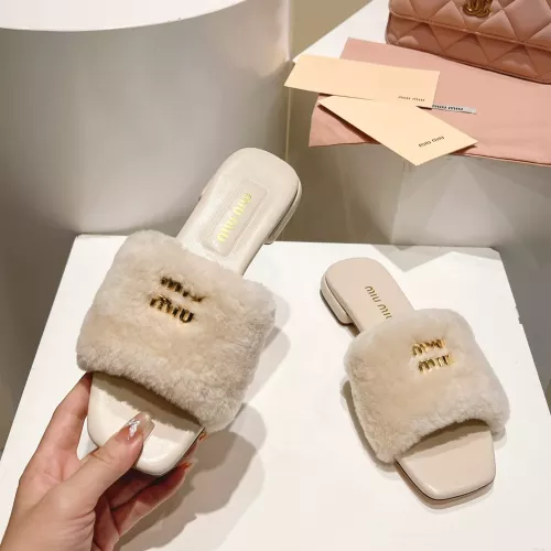 Replica MIU MIU Slippers For Women #1371951 $96.00 USD for Wholesale