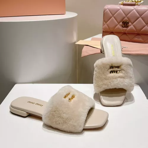 Replica MIU MIU Slippers For Women #1371951 $96.00 USD for Wholesale