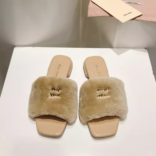 Replica MIU MIU Slippers For Women #1371952 $96.00 USD for Wholesale