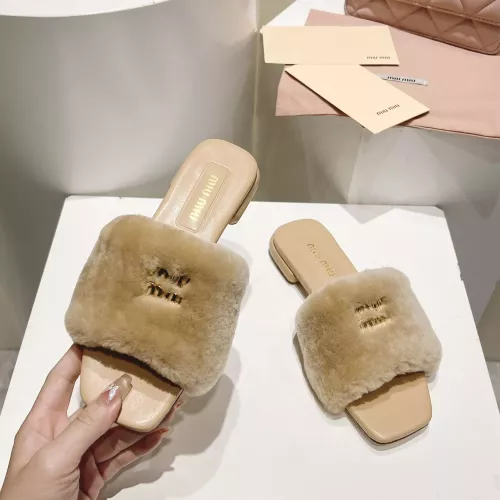 Replica MIU MIU Slippers For Women #1371952 $96.00 USD for Wholesale