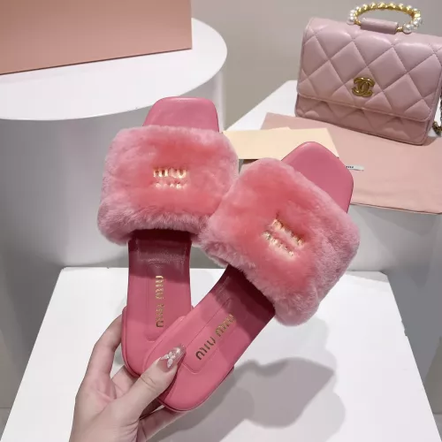 Replica MIU MIU Slippers For Women #1371953 $96.00 USD for Wholesale