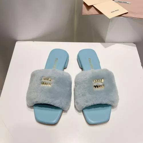 Replica MIU MIU Slippers For Women #1371954 $96.00 USD for Wholesale