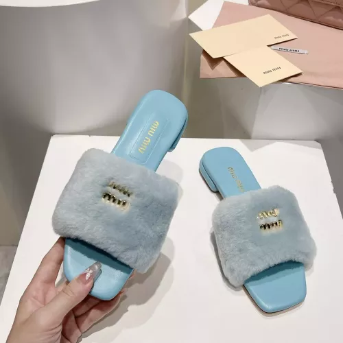 Replica MIU MIU Slippers For Women #1371954 $96.00 USD for Wholesale