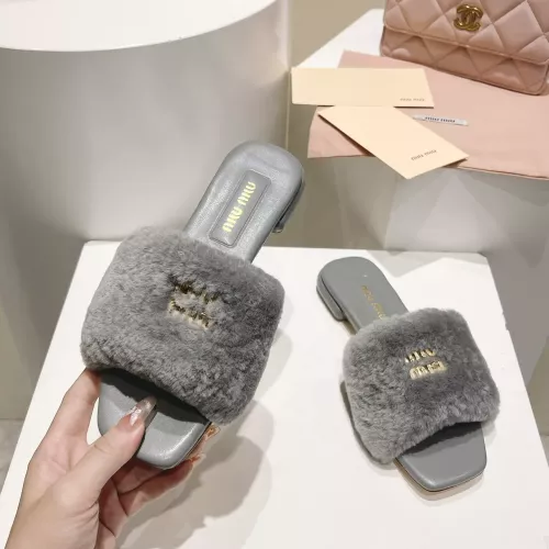 Replica MIU MIU Slippers For Women #1371955 $96.00 USD for Wholesale