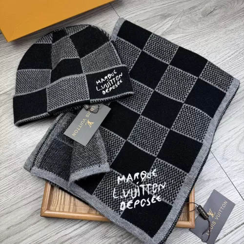 Louis Vuitton LV Hat and Scarf Set #1372160 $52.00 USD, Wholesale Replica Louis Vuitton LV Hat and Scarf and Glove Set