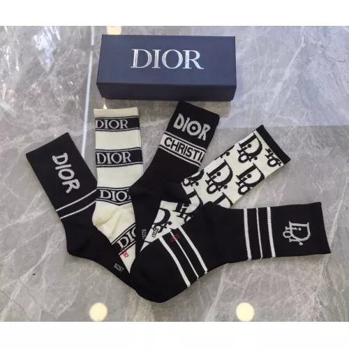 Replica Christian Dior Socks For Women #1372591 $29.00 USD for Wholesale