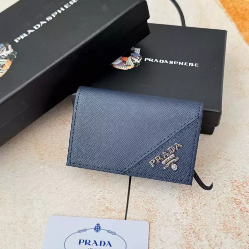 Prada Wallets In Navy For Men #1372657 $34.00 USD, Wholesale Replica Prada Wallets