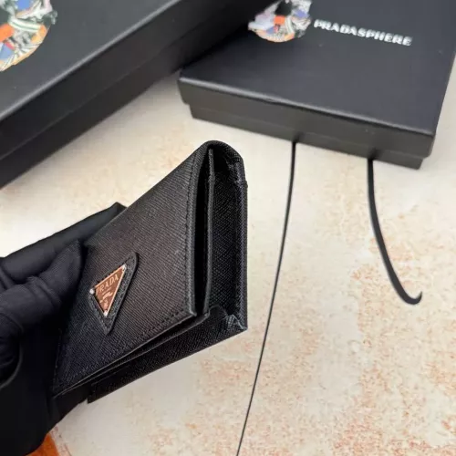 Replica Prada Wallets In Black For Men #1372685 $34.00 USD for Wholesale