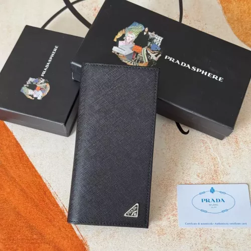 Prada Wallets In Black For Men #1372692 $40.00 USD, Wholesale Replica Prada Wallets