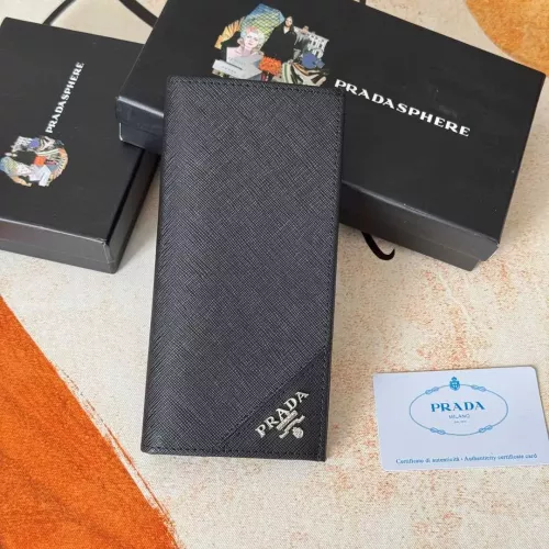 Prada Wallets In Black For Men #1372693 $40.00 USD, Wholesale Replica Prada Wallets