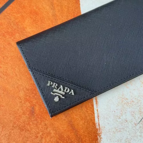 Replica Prada Wallets In Black For Men #1372693 $40.00 USD for Wholesale
