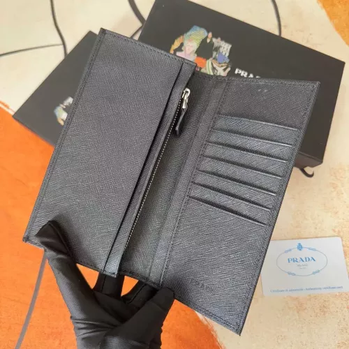 Replica Prada Wallets In Black For Men #1372693 $40.00 USD for Wholesale