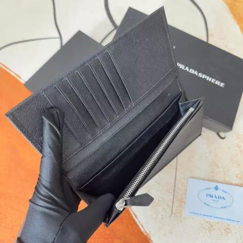 Replica Prada Wallets In Black For Men #1372693 $40.00 USD for Wholesale