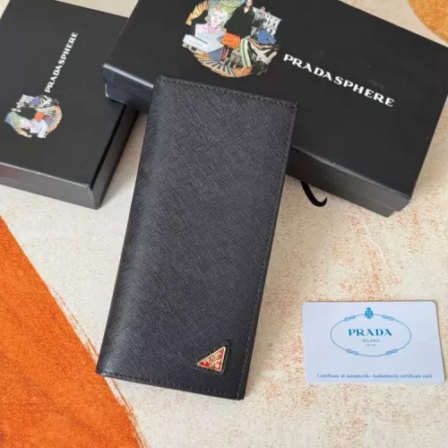 Prada Wallets In Black For Men #1372700 $40.00 USD, Wholesale Replica Prada Wallets