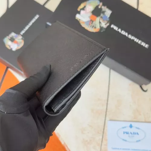 Replica Prada Wallets In Black For Men #1372701 $40.00 USD for Wholesale