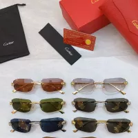 $64.00 USD Cartier AAA Quality Sunglassess #1366965