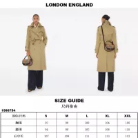 $160.00 USD Burberry Trench Coat Long Sleeved For Women #1371204