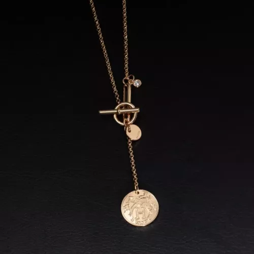 Hermes Necklaces In Rose Gold For Women #1373384 $52.00 USD, Wholesale Replica Hermes Necklaces