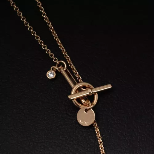 Replica Hermes Necklaces In Rose Gold For Women #1373384 $52.00 USD for Wholesale
