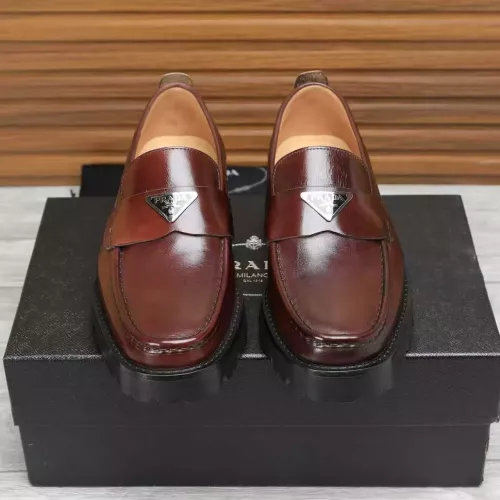Replica Prada Leather Shoes For Men #1373403 $100.00 USD for Wholesale