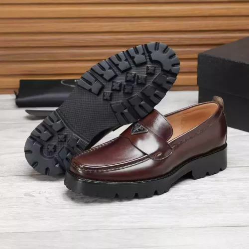 Replica Prada Leather Shoes For Men #1373403 $100.00 USD for Wholesale