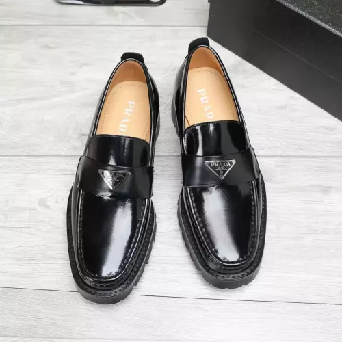 Replica Prada Leather Shoes For Men #1373404 $100.00 USD for Wholesale