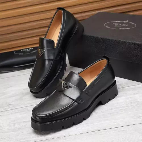 Prada Leather Shoes For Men #1373405 $100.00 USD, Wholesale Replica Prada Leather Shoes