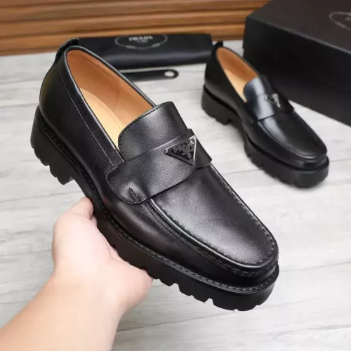 Replica Prada Leather Shoes For Men #1373405 $100.00 USD for Wholesale
