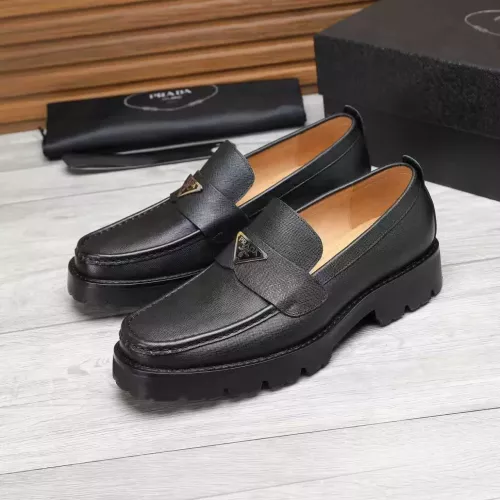 Replica Prada Leather Shoes For Men #1373406 $100.00 USD for Wholesale