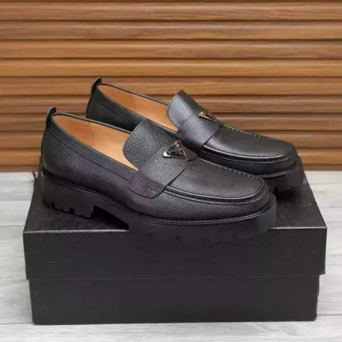 Replica Prada Leather Shoes For Men #1373406 $100.00 USD for Wholesale