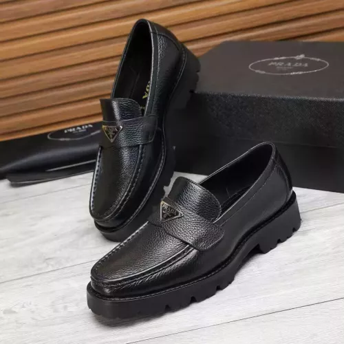 Prada Leather Shoes For Men #1373407 $100.00 USD, Wholesale Replica Prada Leather Shoes
