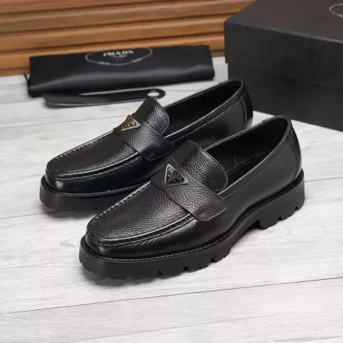 Replica Prada Leather Shoes For Men #1373407 $100.00 USD for Wholesale