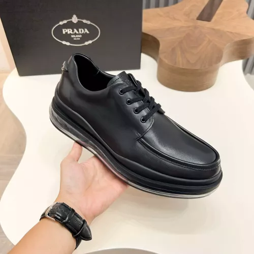 Replica Prada Leather Shoes For Men #1373441 $155.00 USD for Wholesale