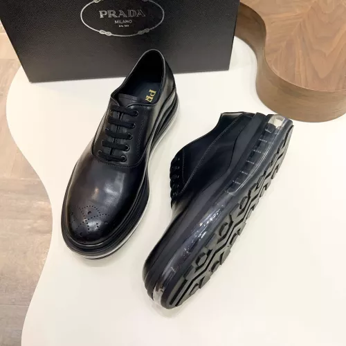 Replica Prada Leather Shoes For Men #1373443 $155.00 USD for Wholesale