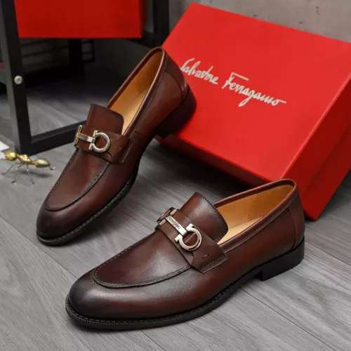 Salvatore Ferragamo Leather Shoes For Men #1373477 $100.00 USD, Wholesale Replica Salvatore Ferragamo Leather Shoes