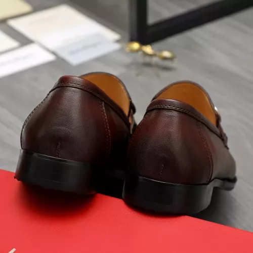 Replica Salvatore Ferragamo Leather Shoes For Men #1373477 $100.00 USD for Wholesale
