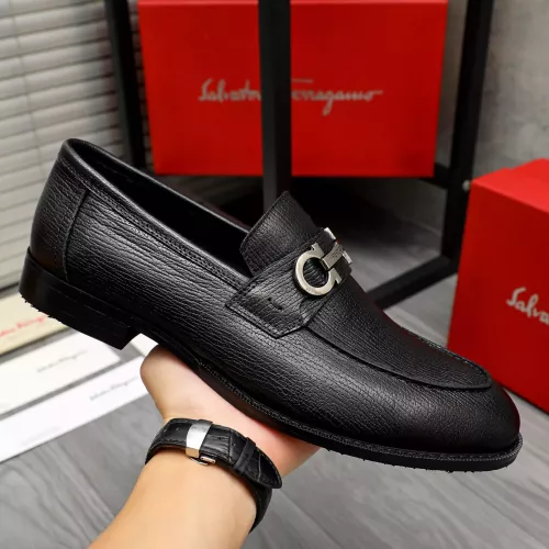 Replica Salvatore Ferragamo Leather Shoes For Men #1373478 $100.00 USD for Wholesale